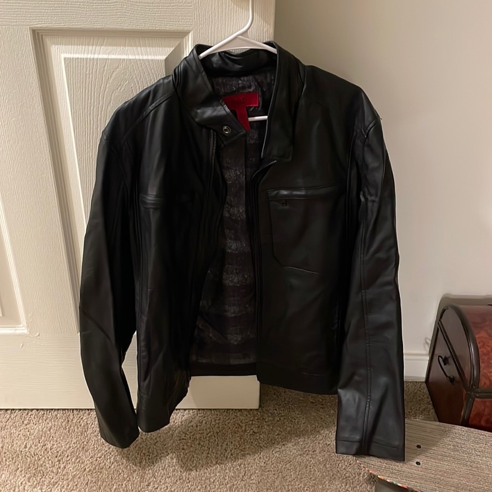 Medium Black ALFANI Leather Jacket